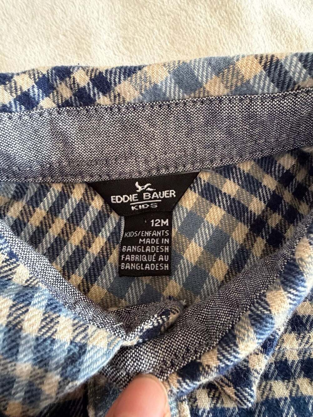 Eddie Bauer Boys Extra Soft Button Up Plaid Shirt - Picture 3 of 6